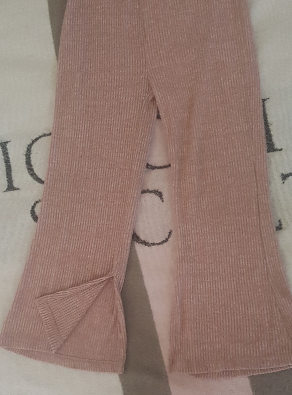 Jessica Simpson Pink Ribbed Two-Piece Matching Set - Picture 2 of 3